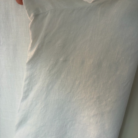 Tahari Women’s Linen white short sleeve flowy Blouse, size 2X - Picture 4 of 5